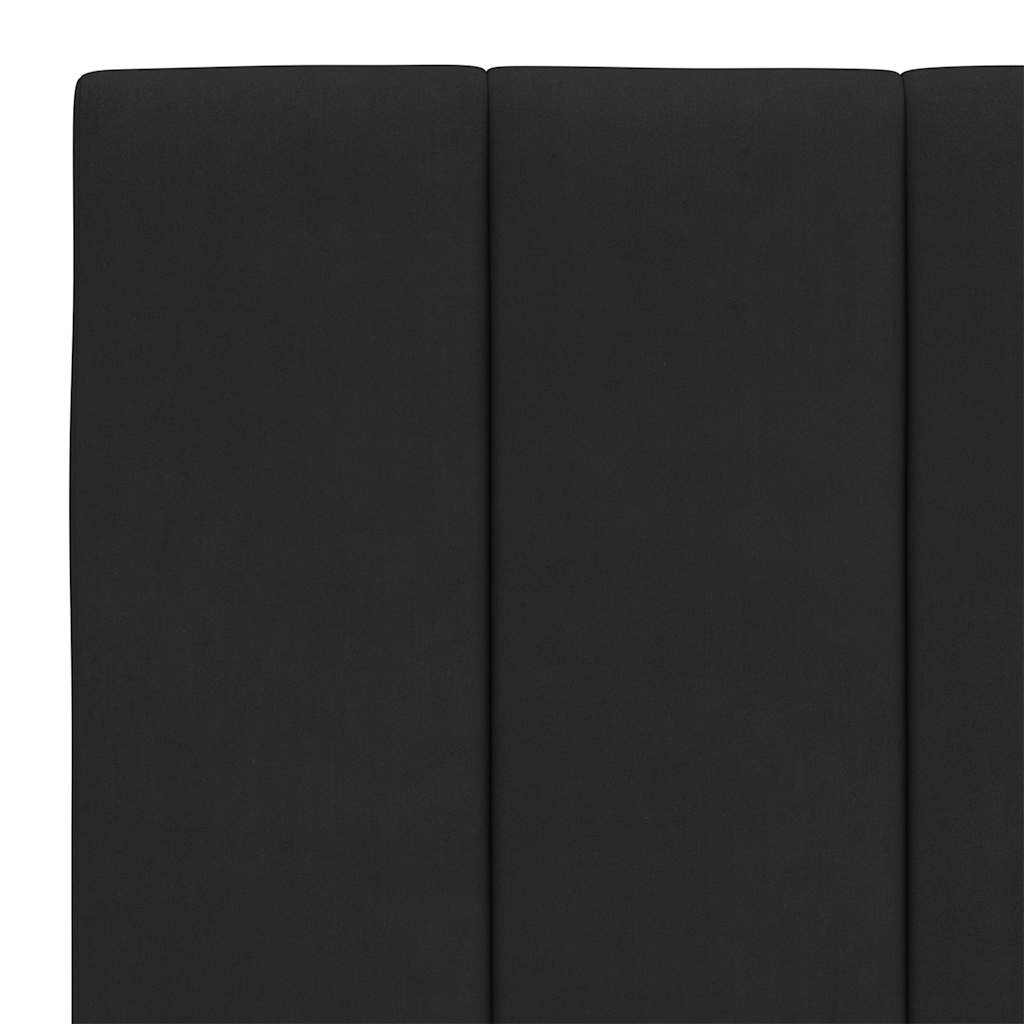 Aksamitna poduszka na zagłówek 140 cm czarna - 69% taniej