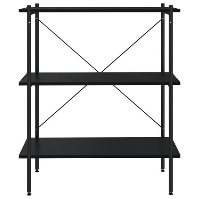 Vidaxl Regał magazynowy 3-poziomowy 80x40x92 cm czarny - 86% taniej