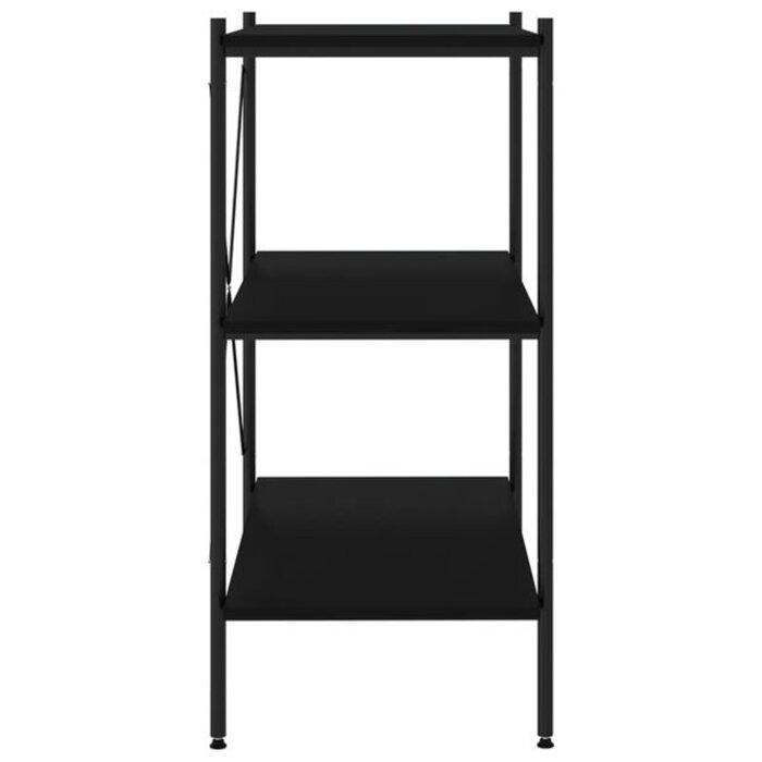 Vidaxl Regał magazynowy 3-poziomowy 80x40x92 cm czarny - 86% taniej