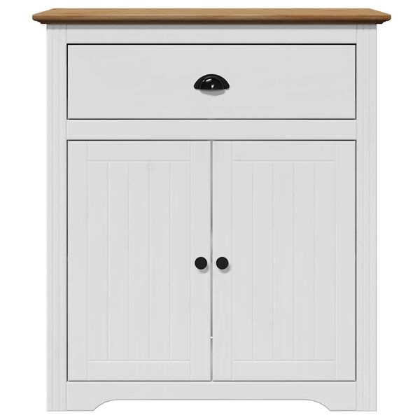 Szafka do przedpokoju BODO 80x35x90 cm biało-brązowa - 90% taniej