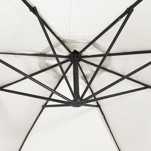 Parasol ogrodowy LED 350 cm piaskowy - 23% taniej