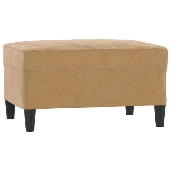 Podnóżek welurowy 70x55x41 cm brązowy - 83% taniej