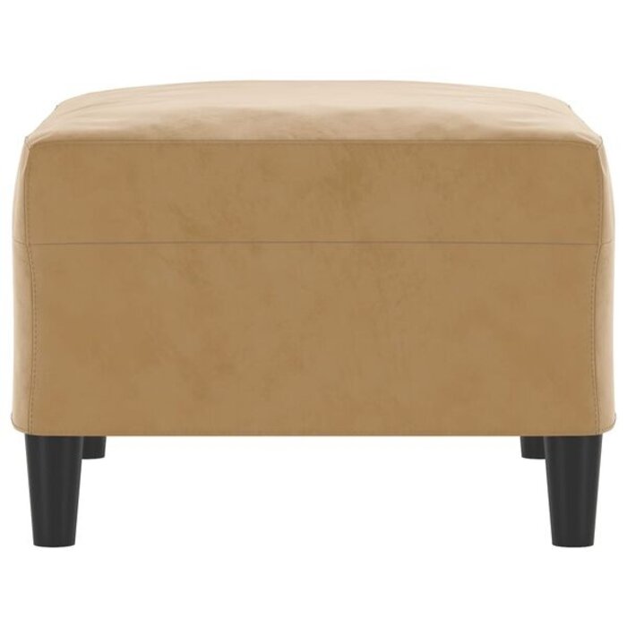 Podnóżek welurowy 70x55x41 cm brązowy - 83% taniej