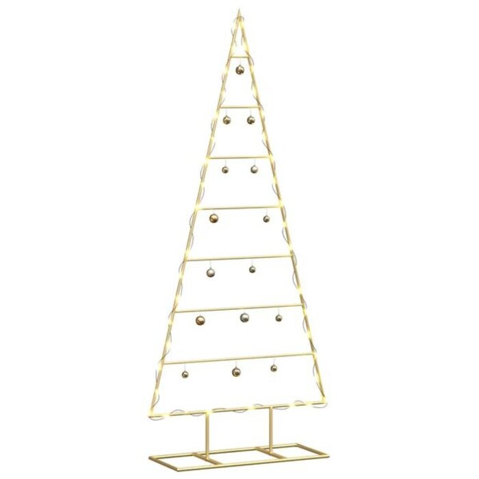 Metalowa choinka dekoracyjna 125 cm - czarna - 76% taniej