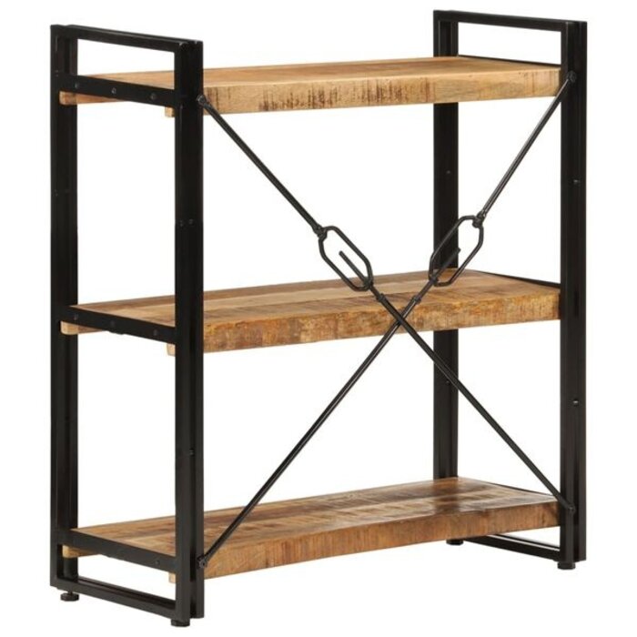 Industrialny regał z drewna mango 77x80 cm - 75% taniej