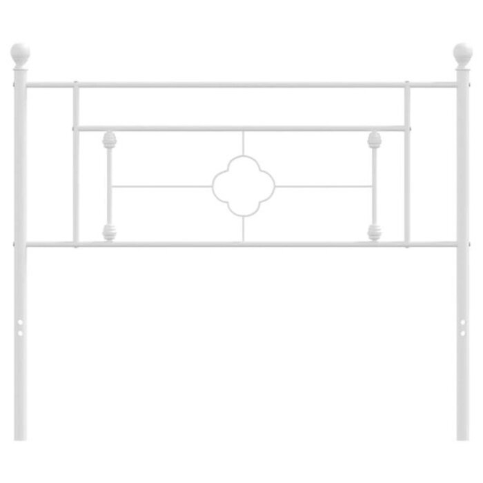 Metalowy zagłówek do łóżka 107 cm biały - 64% taniej