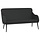 Elegancka czarna ławka z oparciem 110x76x80 cm - 88% taniej