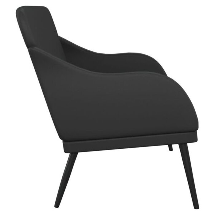Elegancka czarna ławka z oparciem 110x76x80 cm - 88% taniej