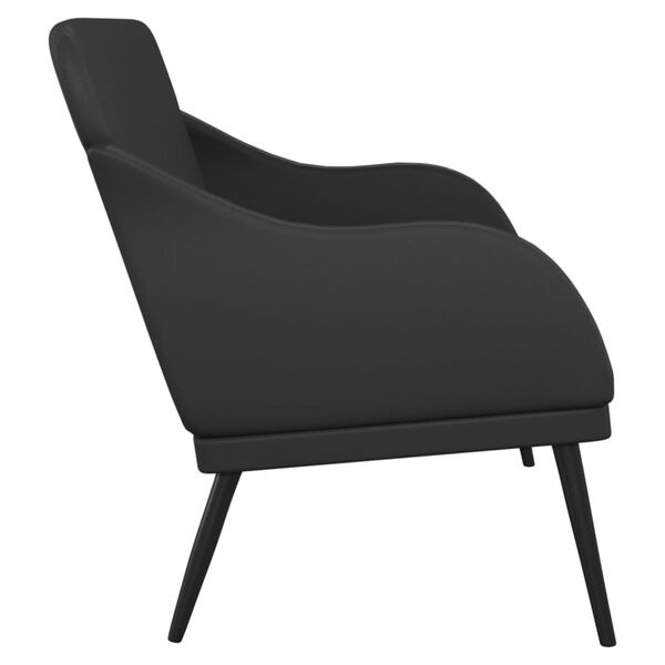 Elegancka czarna ławka z oparciem 110x76x80 cm - 88% taniej