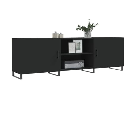 Czarna szafka RTV 150 cm - Loftowy design - 77% taniej