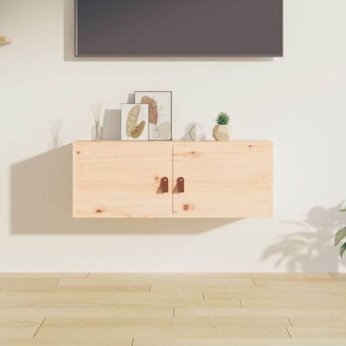 Szafka wisząca z litego drewna 80x30x30 cm - 85% taniej