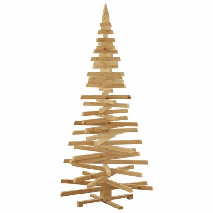 Drewniana choinka 210 cm z litego drewna sosnowego - 75% taniej