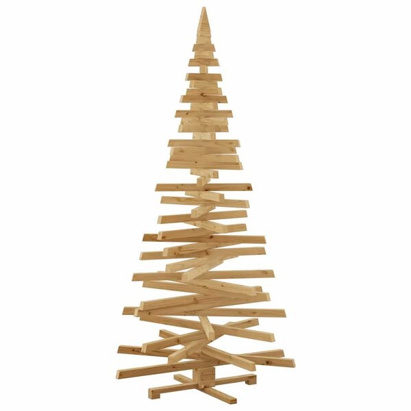 Drewniana choinka 210 cm z litego drewna sosnowego - 75% taniej
