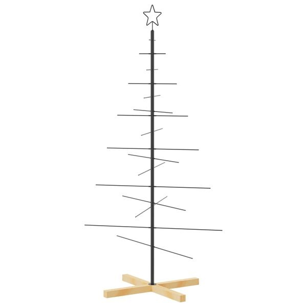Nowoczesna metalowa choinka 150 cm - czarna - 70% taniej