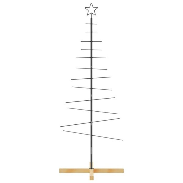 Nowoczesna metalowa choinka 150 cm - czarna - 70% taniej