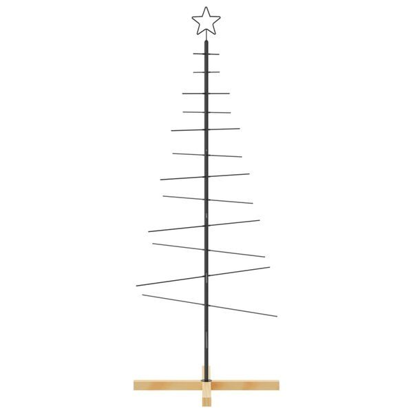 Nowoczesna metalowa choinka 150 cm - czarna - 70% taniej