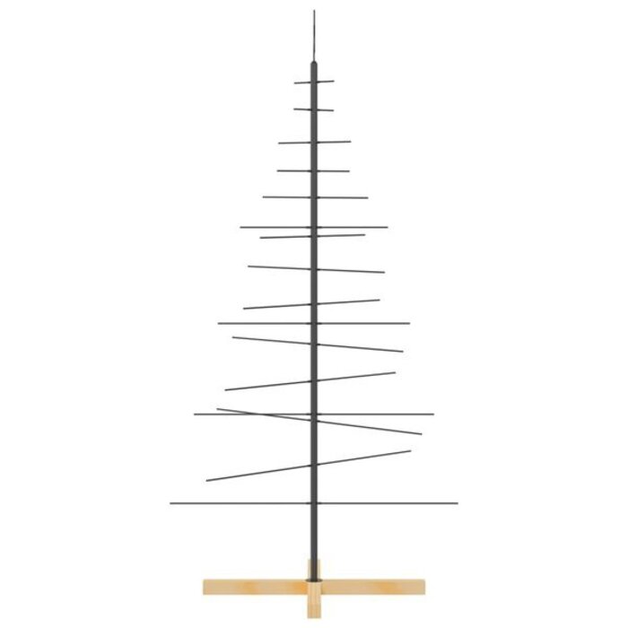 Nowoczesna metalowa choinka 150 cm - czarna - 70% taniej
