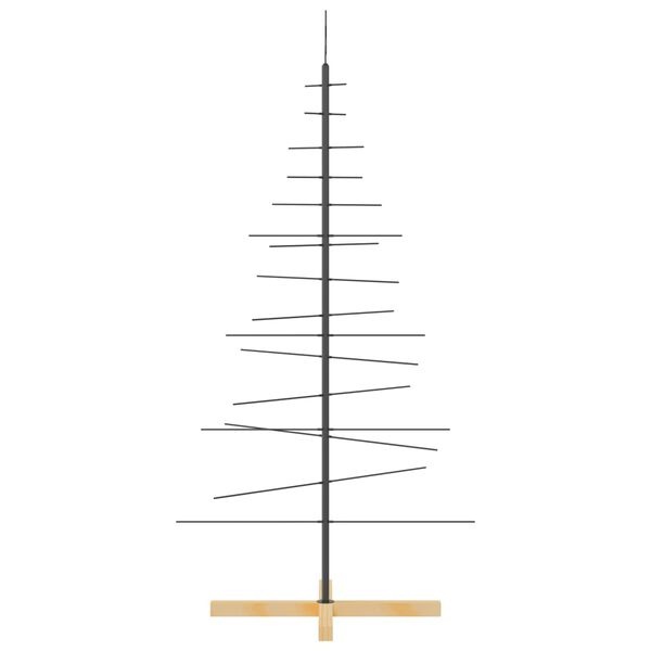 Nowoczesna metalowa choinka 150 cm - czarna - 70% taniej