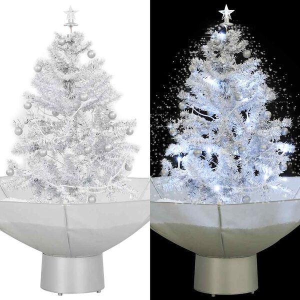 Śnieżąca choinka LED 75 cm z ozdobami - 88% taniej