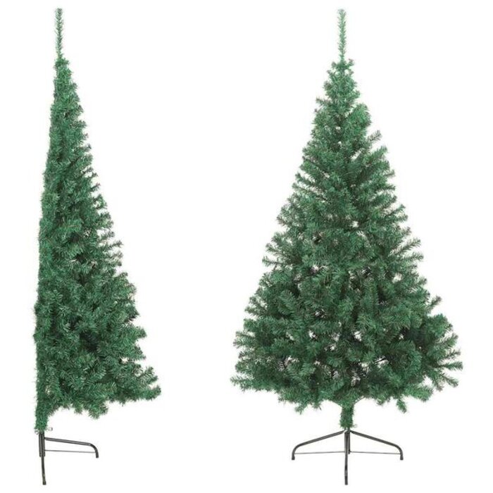 Sztuczna choinka przyścienna 180 cm - PVC - 60% taniej