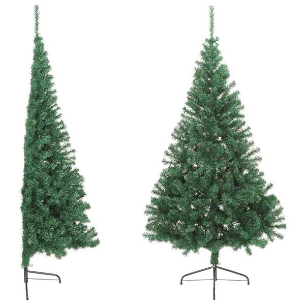 Sztuczna choinka przyścienna 180 cm - PVC - 60% taniej