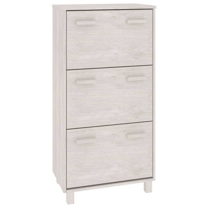 Szafka na buty HAMAR sosnowa biała 59,5x117cm - 81% taniej