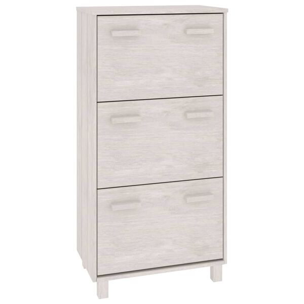 Szafka na buty HAMAR sosnowa biała 59,5x117cm - 81% taniej