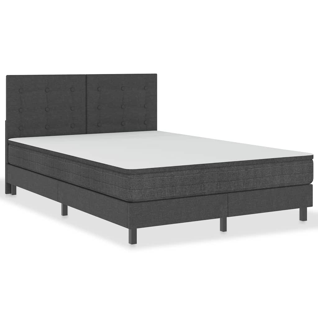 Pikowane wezgłowie łóżka 140x200 cm ciemnoszare - 75% taniej
