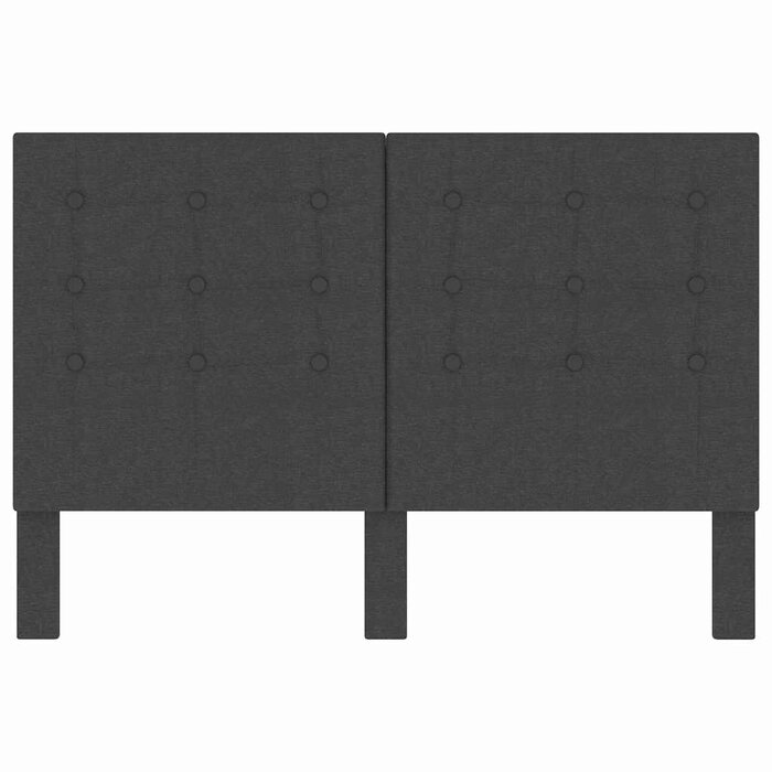 Pikowane wezgłowie łóżka 140x200 cm ciemnoszare - 75% taniej
