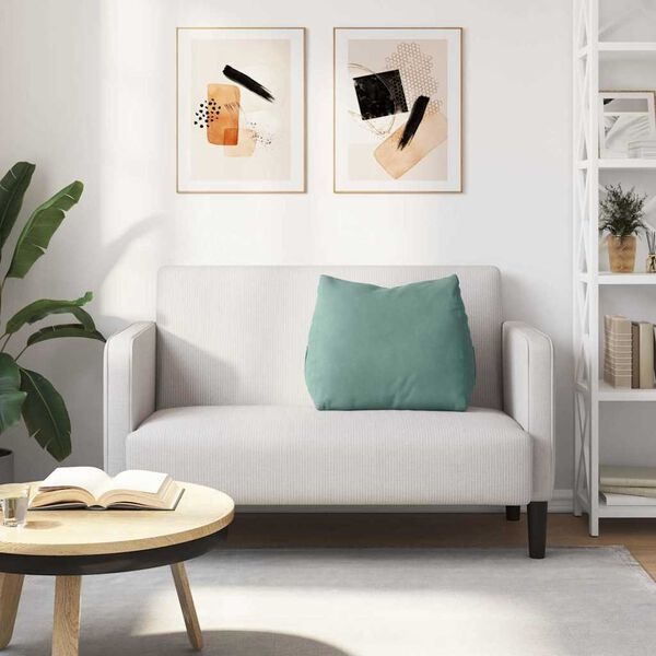 Poduszka oparciowa bawełniana, morska zieleń 60x50 cm - 51% taniej