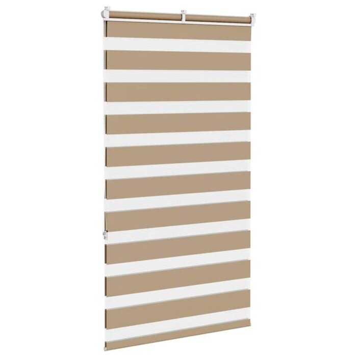 Roleta typu zebra 70x150 cm piaskowy brąz - 56% taniej