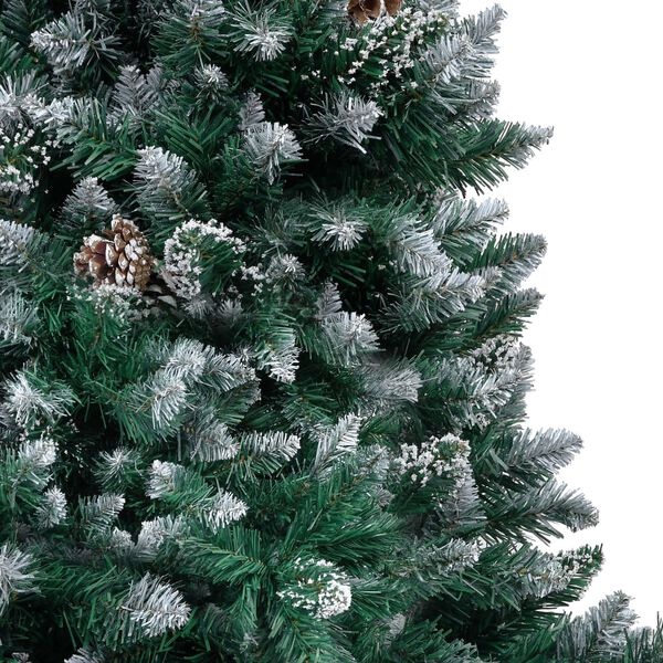 Sztuczna choinka 150 cm z szyszkami i śniegiem - 72% taniej