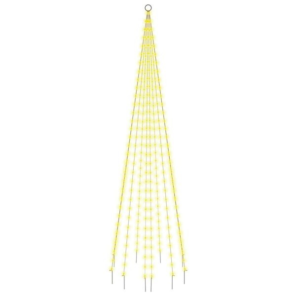 Świetlna choinka na maszt 300 cm, 310 LED, ciepła biel - 60% taniej