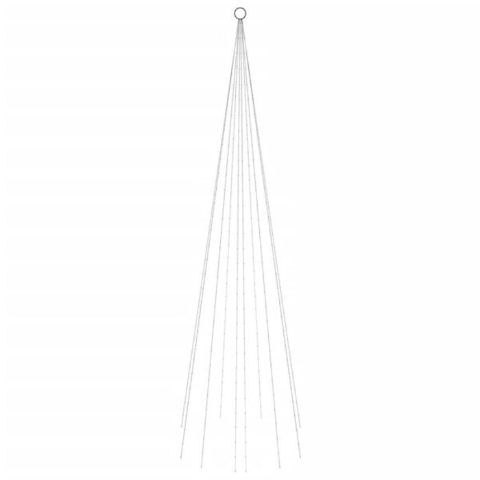 Świetlna choinka na maszt 300 cm, 310 LED, ciepła biel - 60% taniej