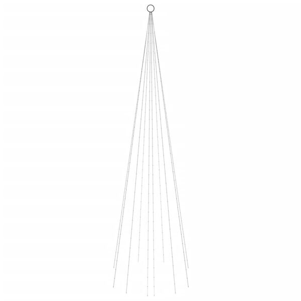 Świetlna choinka na maszt 300 cm, 310 LED, ciepła biel - 60% taniej