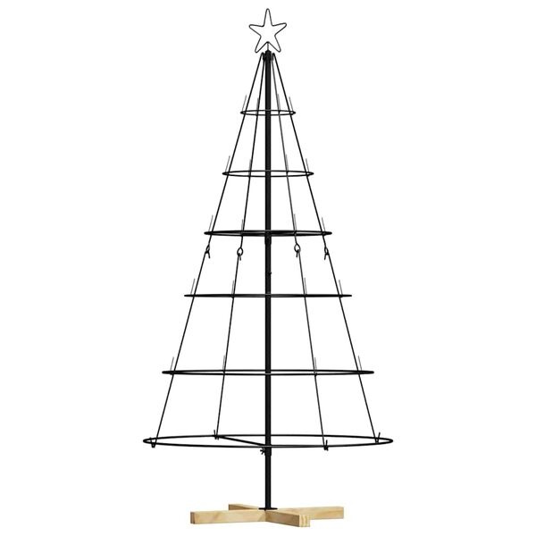 Stalowa choinka stożkowa 150 cm czarna - 78% taniej