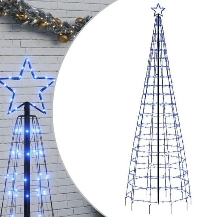 Choinka LED 300 cm z kolcami niebieska - 77% taniej