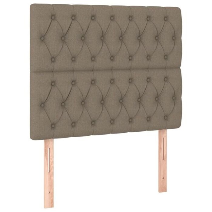 Zestaw 2 zagłówków 100x7 cm taupe - 82% taniej