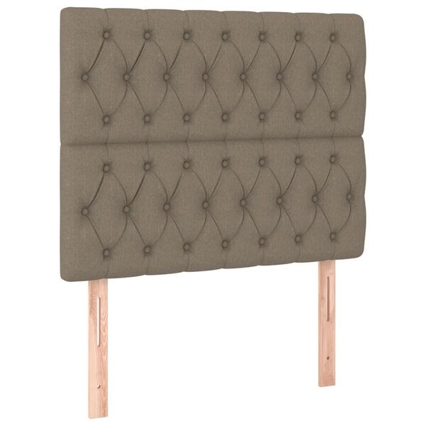 Zestaw 2 zagłówków 100x7 cm taupe - 82% taniej