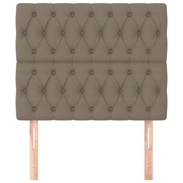 Zestaw 2 zagłówków 100x7 cm taupe - 82% taniej