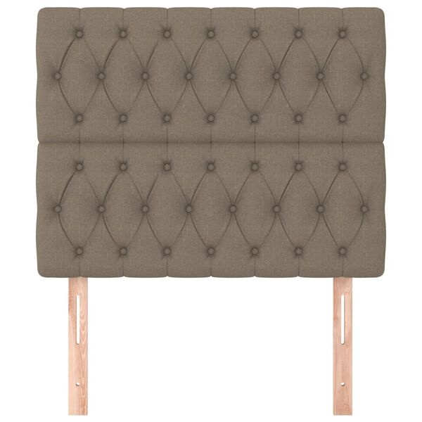 Zestaw 2 zagłówków 100x7 cm taupe - 82% taniej