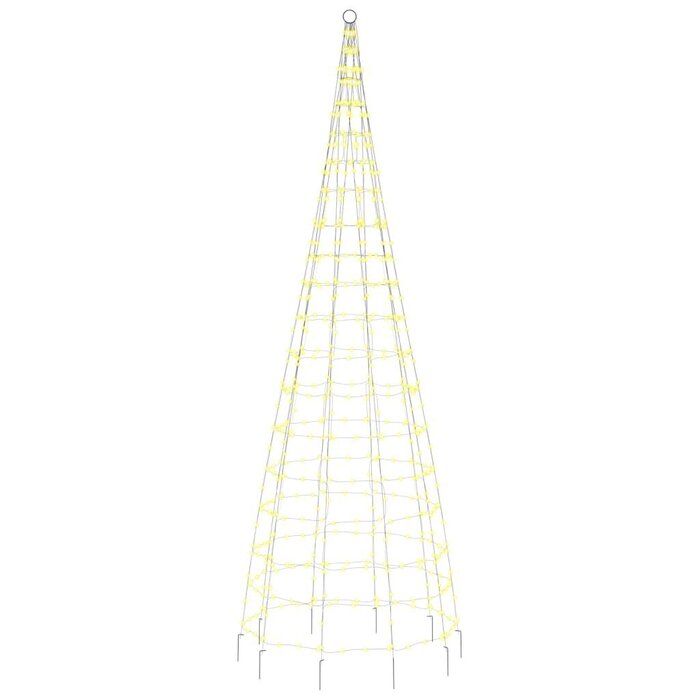 Choinka LED na maszt 300 cm 550 diod ciepła biel - 75% taniej