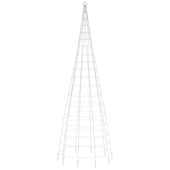 Choinka LED na maszt 300 cm 550 diod ciepła biel - 75% taniej