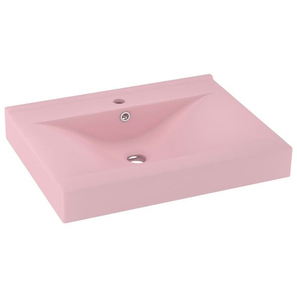 Umywalka ceramiczna 60x46 cm matowy róż - 88% taniej
