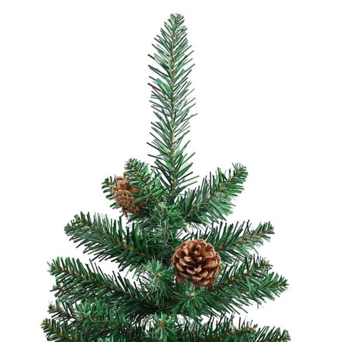 Wąska choinka 210 cm z szyszkami - 77% taniej