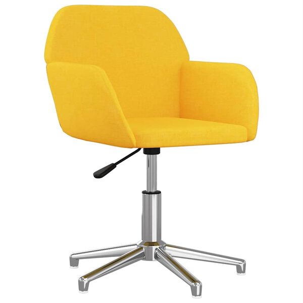 Vidaxl Krzesło biurowe obrotowe jasny żółty 53,5x57 cm - 86% taniej
