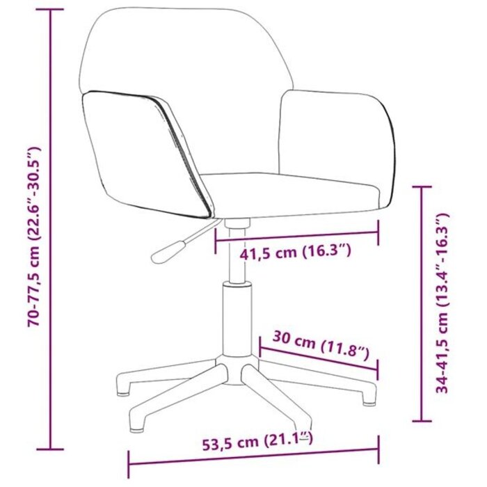 Vidaxl Krzesło biurowe obrotowe jasny żółty 53,5x57 cm - 86% taniej