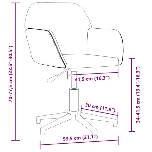 Vidaxl Krzesło biurowe obrotowe jasny żółty 53,5x57 cm - 86% taniej
