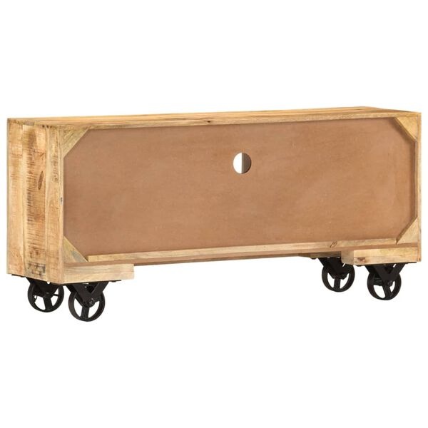 Szafka RTV z litego drewna mango 110x30x50 cm - 92% taniej
