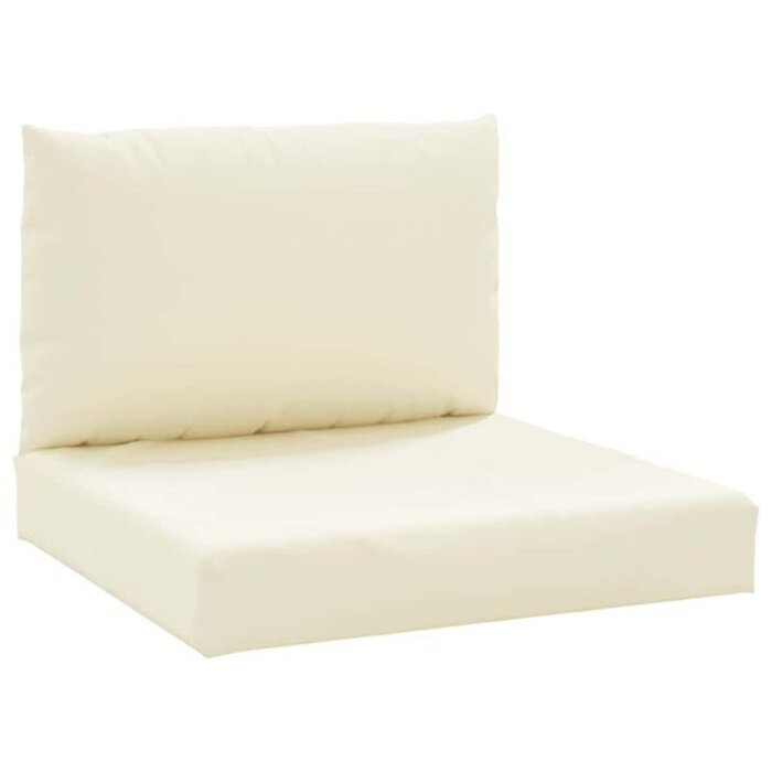 Zestaw poduszek na palety 60x60 cm kremowobiałe - 66% taniej